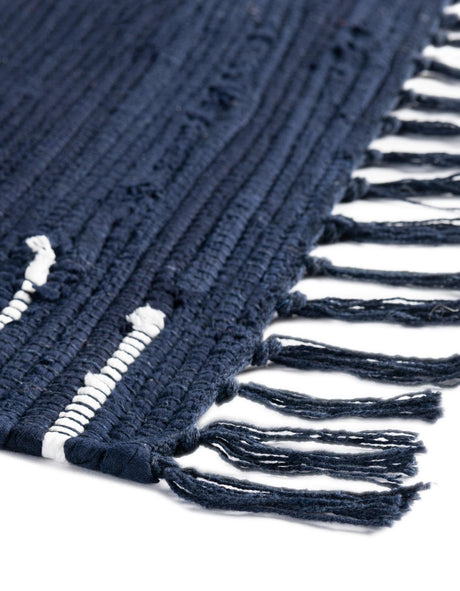 13 pcs Navy Blue 0' 9 x 2' 6 Chindi Cotton Indoor Stair Treads Accent Area Rug Staircase Set Interior Design Home Decor Carpet Mat for Sale at Rug Engine