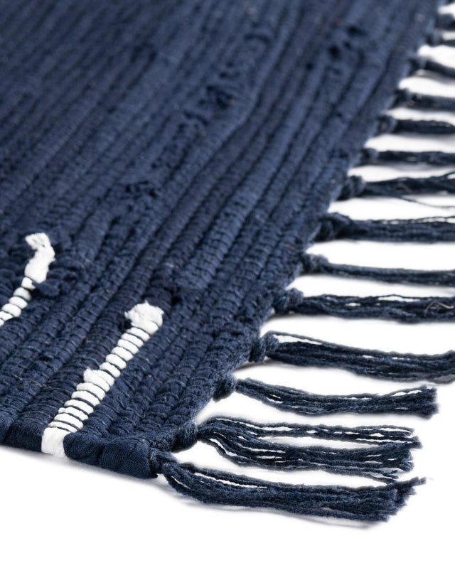 13 Pcs Navy Blue 1' x 2' 6 Chindi Cotton Stair Treads