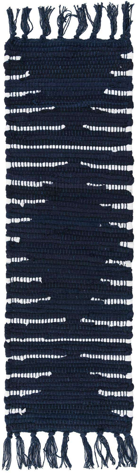 13 Pcs Navy Blue 1' x 2' 6 Chindi Cotton Stair Treads