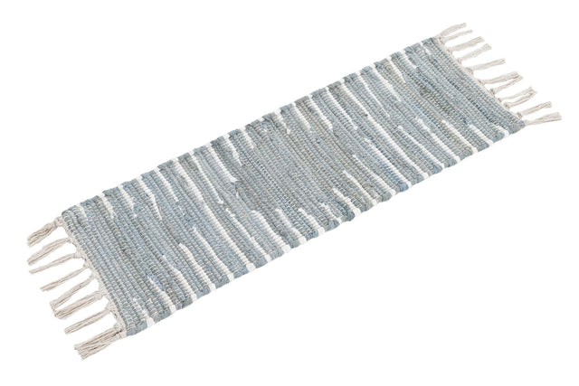 13 Pcs Light Gray 1' x 2' 6 Chindi Cotton Stair Treads