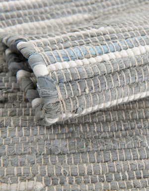13 Pcs Light Gray 1' x 2' 6 Chindi Cotton Stair Treads
