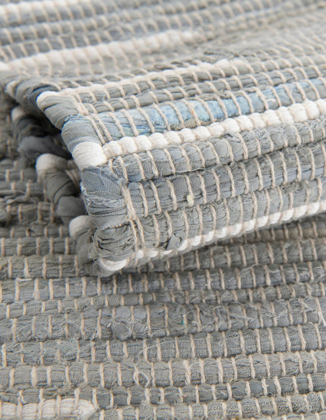 13 Pcs Light Gray 1' x 2' 6 Chindi Cotton Stair Treads
