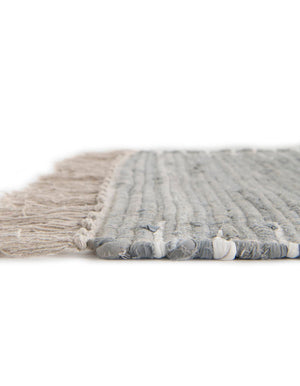 13 Pcs Light Gray 1' x 2' 6 Chindi Cotton Stair Treads