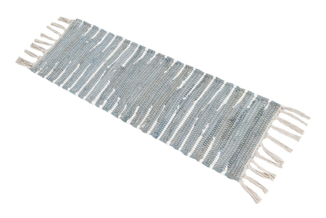 13 Pcs Light Gray 1' x 2' 6 Chindi Cotton Stair Treads