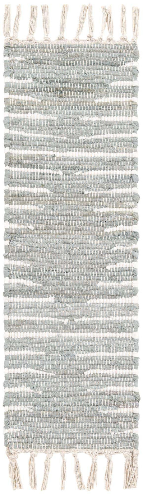 13 Pcs Light Gray 1' x 2' 6 Chindi Cotton Stair Treads