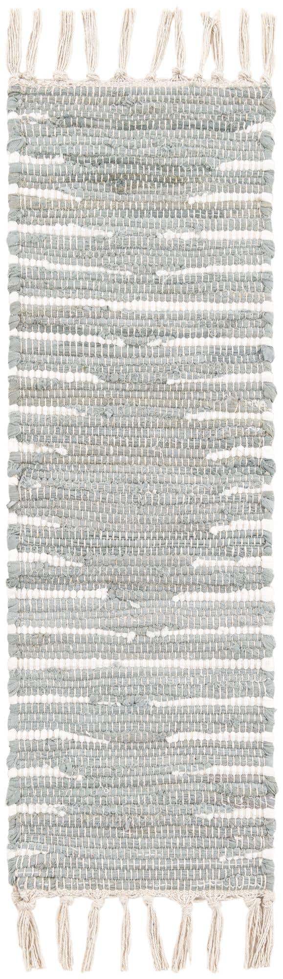 13 Pcs Light Gray 1' x 2' 6 Chindi Cotton Stair Treads