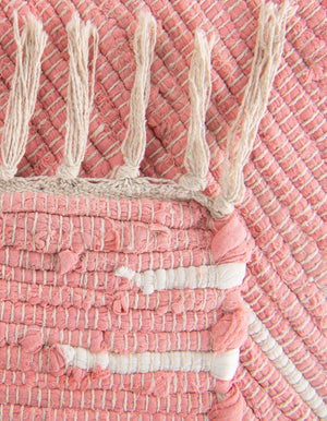 13 Pcs Rose 1' x 2' 6 Chindi Cotton Stair Treads