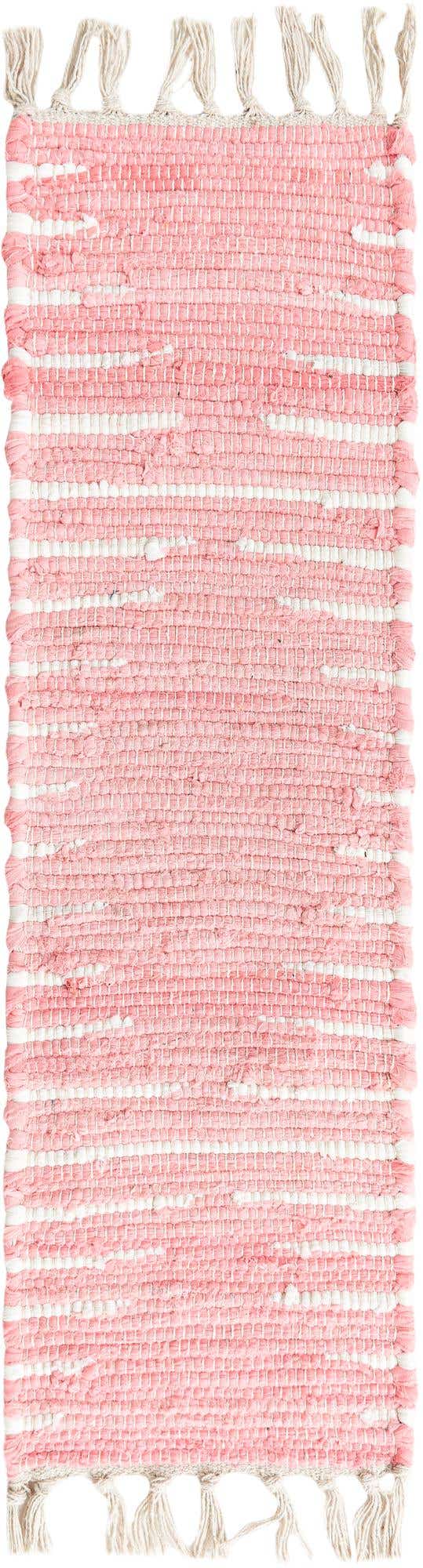 13 Pcs Rose 1' x 2' 6 Chindi Cotton Stair Treads