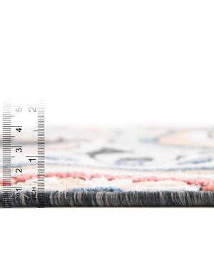 Black 4' 5 x 4' 5 Outdoor Botanical Round Area Rug Weather Resistant for Patio, Deck, Terrace, Balcony, Porch Polypropylene Garden Floral Tropical Carpet for Sale at Rug Engine