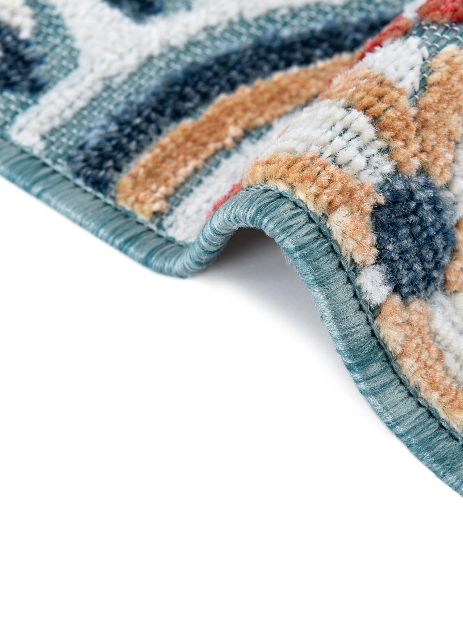 Light Blue 2' 2 x 8' Outdoor Botanical Runner Area Rug Weather Resistant for Patio, Deck, Terrace, Balcony, Porch Polypropylene Garden Floral Tropical Carpet for Sale at Rug Engine