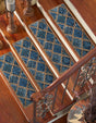 13 Pcs Blue 1' x 2' 6 Braided Jute Stair Treads