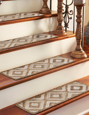 13 Pcs Natural 1' x 2' 6 Braided Jute Stair Treads
