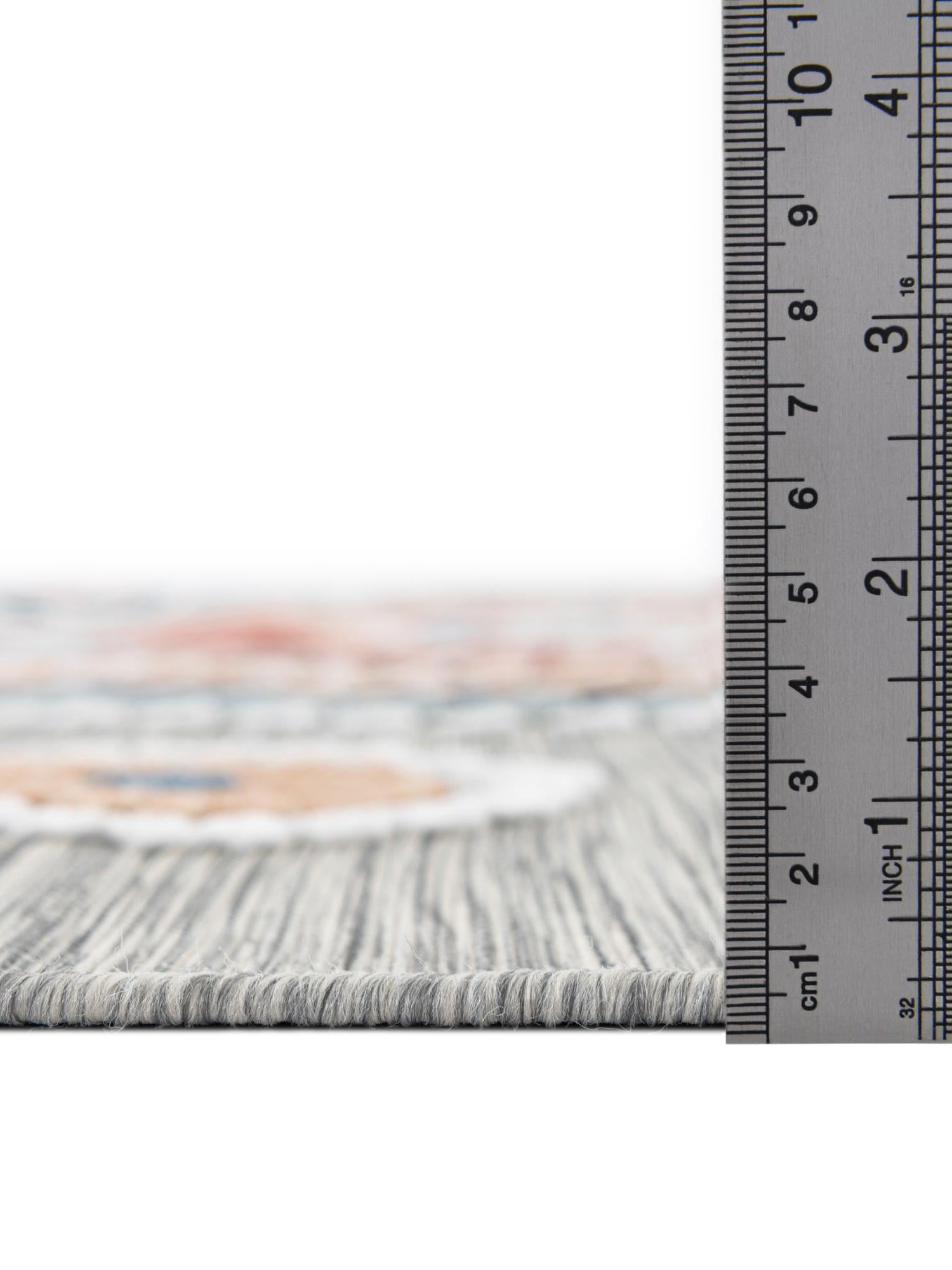 Gray 4' 5 x 4' 5 Outdoor Botanical Round Area Rug Weather Resistant for Patio, Deck, Terrace, Balcony, Porch Polypropylene Garden Floral Tropical Carpet for Sale at Rug Engine