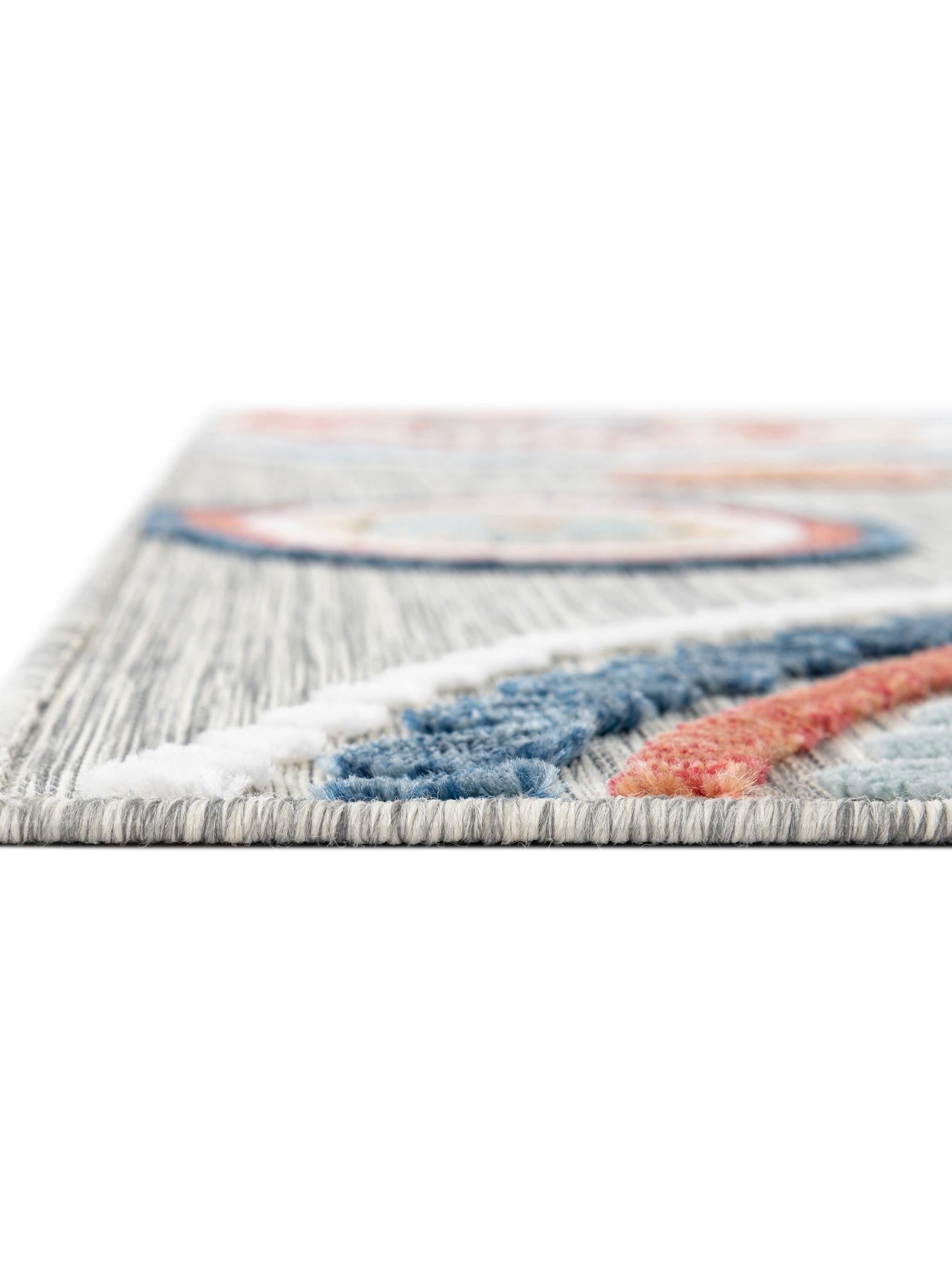 Gray 6' 4 x 9' Outdoor Botanical Rectangle Area Rug Weather Resistant for Patio, Deck, Terrace, Balcony, Porch Polypropylene Garden Floral Tropical Carpet for Sale at Rug Engine