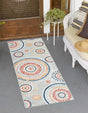 Gray 2' 2 x 6' 1 Outdoor Botanical Runner Area Rug Weather Resistant for Patio, Deck, Terrace, Balcony, Porch Polypropylene Garden Floral Tropical Carpet for Sale at Rug Engine