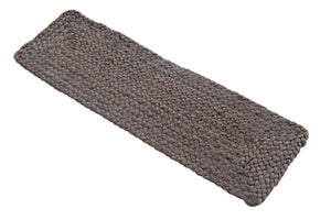 13 Pcs Gray 1' x 2' 6 Braided Jute Stair Treads