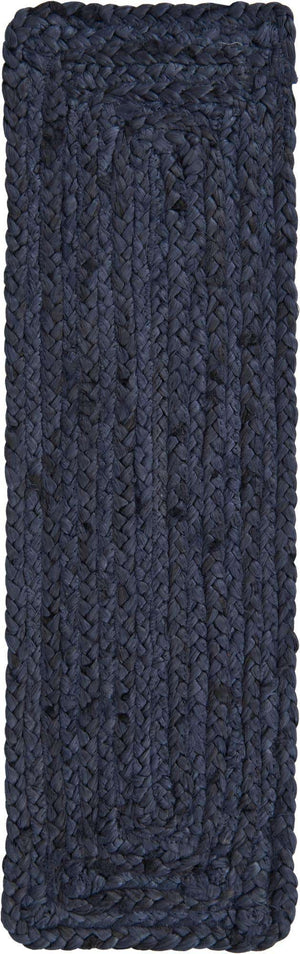 13 Pcs Navy Blue 1' x 2' 6 Braided Jute Stair Treads