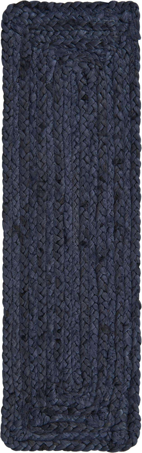 13 Pcs Navy Blue 1' x 2' 6 Braided Jute Stair Treads