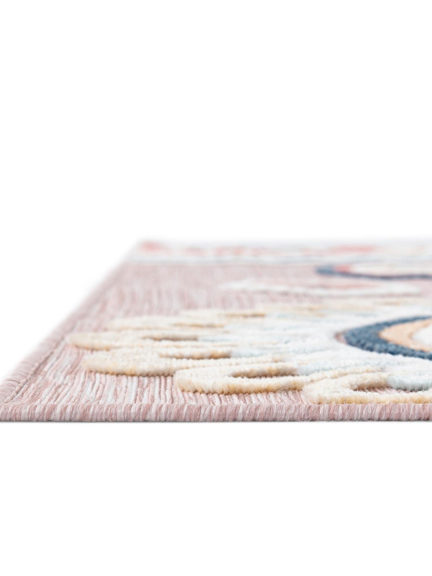 Pink 8' 2 x 10' Outdoor Botanical Rectangle Area Rug Weather Resistant for Patio, Deck, Terrace, Balcony, Porch Polypropylene Garden Floral Tropical Carpet for Sale at Rug Engine