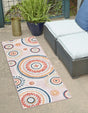 Pink 2' 2 x 5' 3 Outdoor Botanical Runner Area Rug Weather Resistant for Patio, Deck, Terrace, Balcony, Porch Polypropylene Garden Floral Tropical Carpet for Sale at Rug Engine