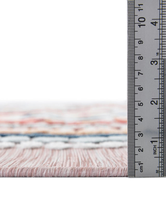 Pink 2' 2 x 6' 1 Outdoor Botanical Runner Area Rug Weather Resistant for Patio, Deck, Terrace, Balcony, Porch Polypropylene Garden Floral Tropical Carpet for Sale at Rug Engine