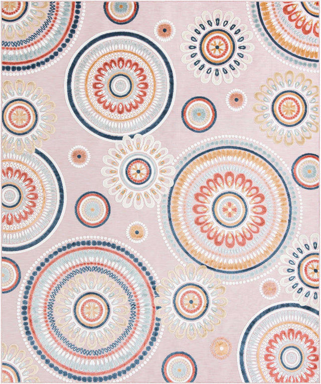 Pink 9' 9 x 12' Outdoor Botanical Rectangle Area Rug Weather Resistant for Patio, Deck, Terrace, Balcony, Porch Polypropylene Garden Floral Tropical Carpet for Sale at Rug Engine