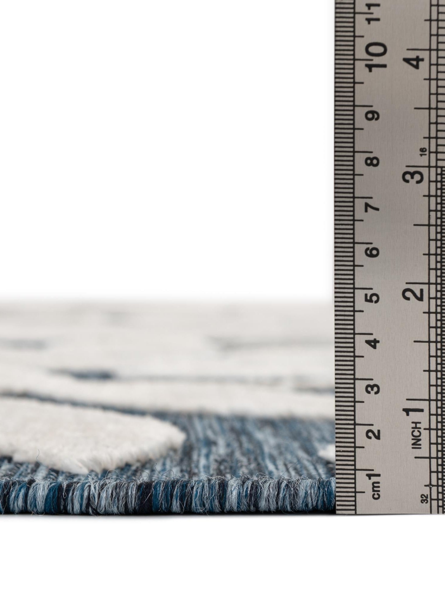 Navy Blue 8' 2 x 10' Outdoor Botanical Rectangle Area Rug Weather Resistant for Patio, Deck, Terrace, Balcony, Porch Polypropylene Garden Floral Tropical Carpet for Sale at Rug Engine