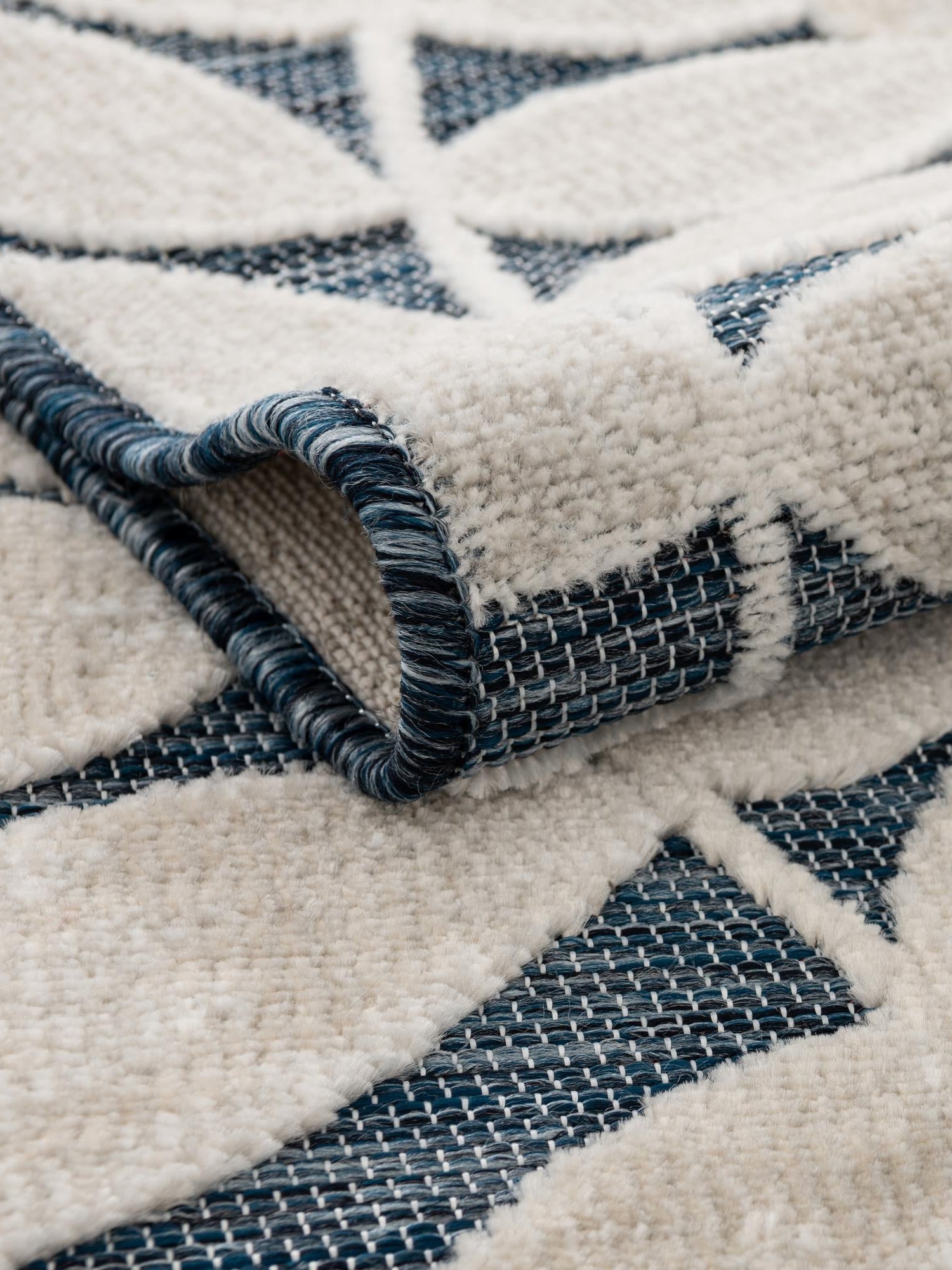 Navy Blue 6' 4 x 9' Outdoor Botanical Rectangle Area Rug Weather Resistant for Patio, Deck, Terrace, Balcony, Porch Polypropylene Garden Floral Tropical Carpet for Sale at Rug Engine