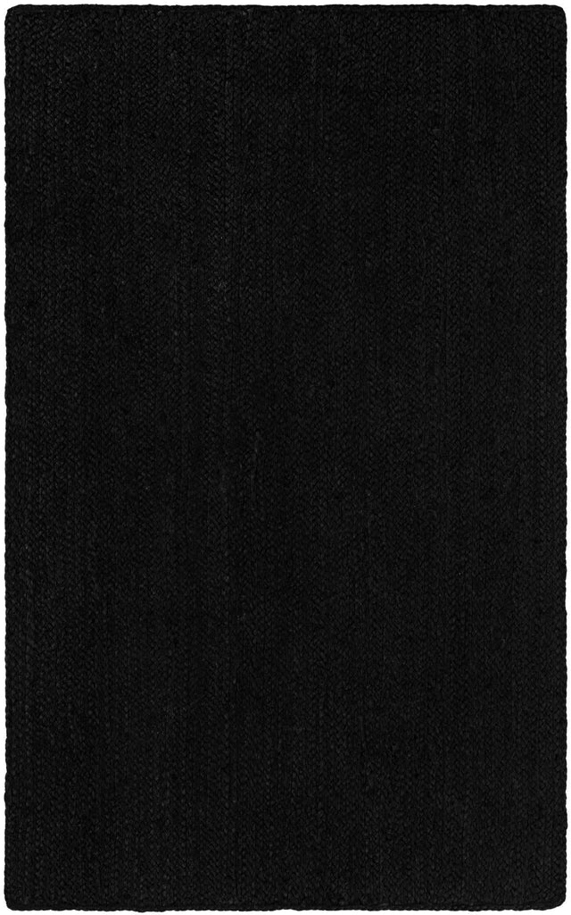 Black 3' 1 x 5' 1 Braided Jute Rectangle Rug