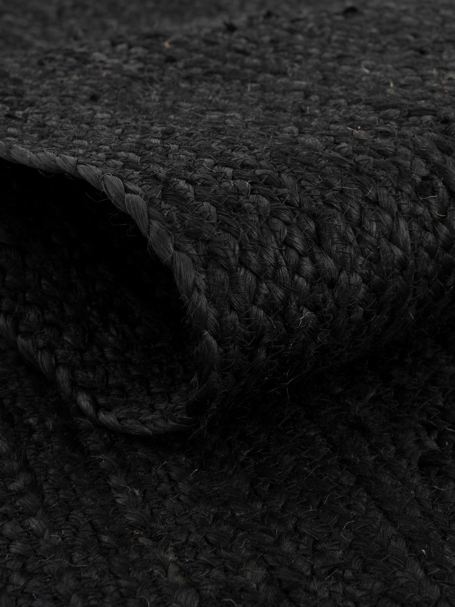 Black 7' 10 x 7' 10 Braided Jute Square Area Rug 100% Jute Hand Braided Natural Eco-Friendly Boho Style Carpet for Living Rooms Dining Office Space Dorms for Sale at Rug Engine