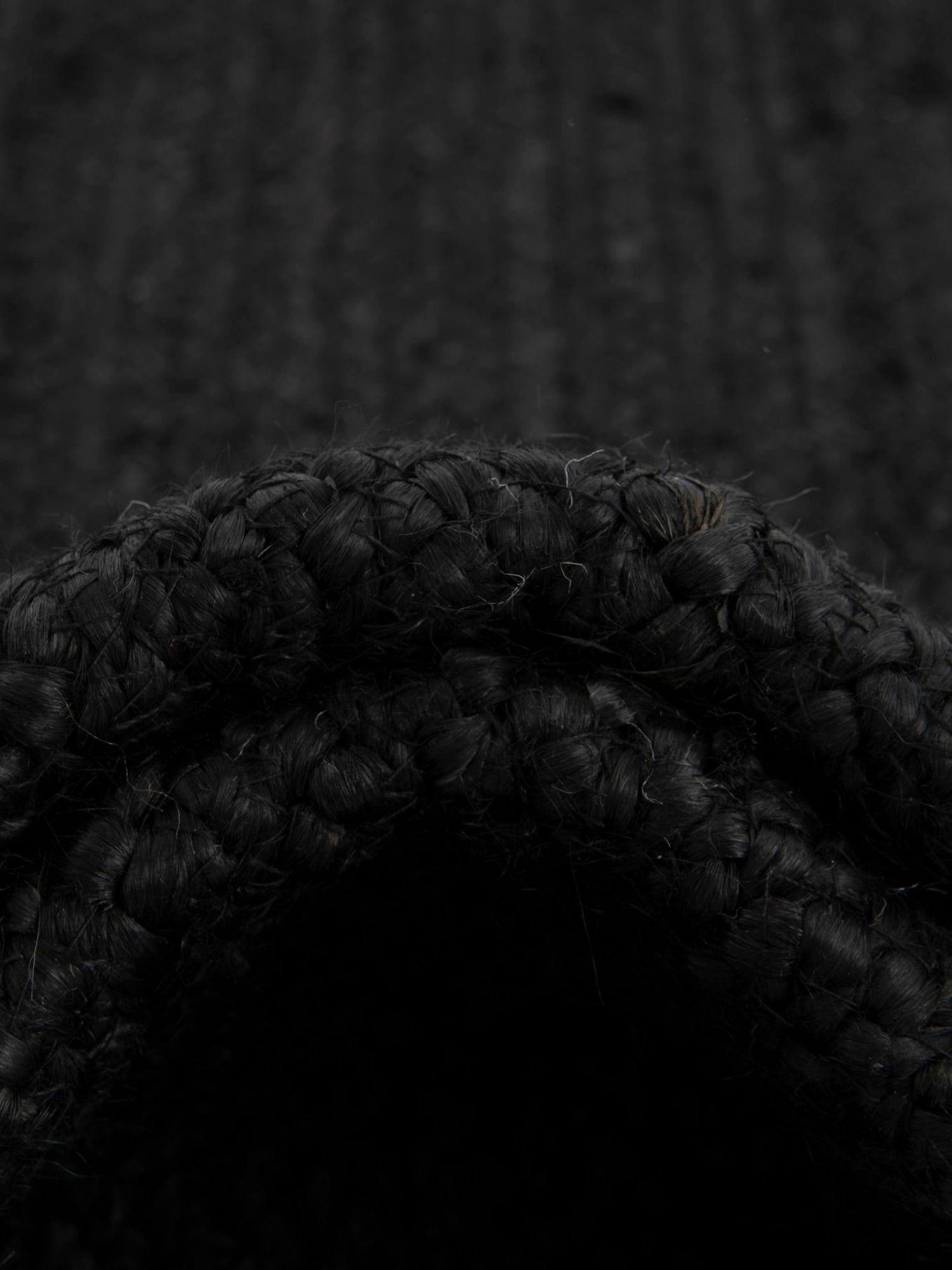 Black 5' 3 x 5' 3 Braided Jute Square Area Rug 100% Jute Hand Braided Natural Eco-Friendly Boho Style Carpet for Living Rooms Dining Office Space Dorms for Sale at Rug Engine