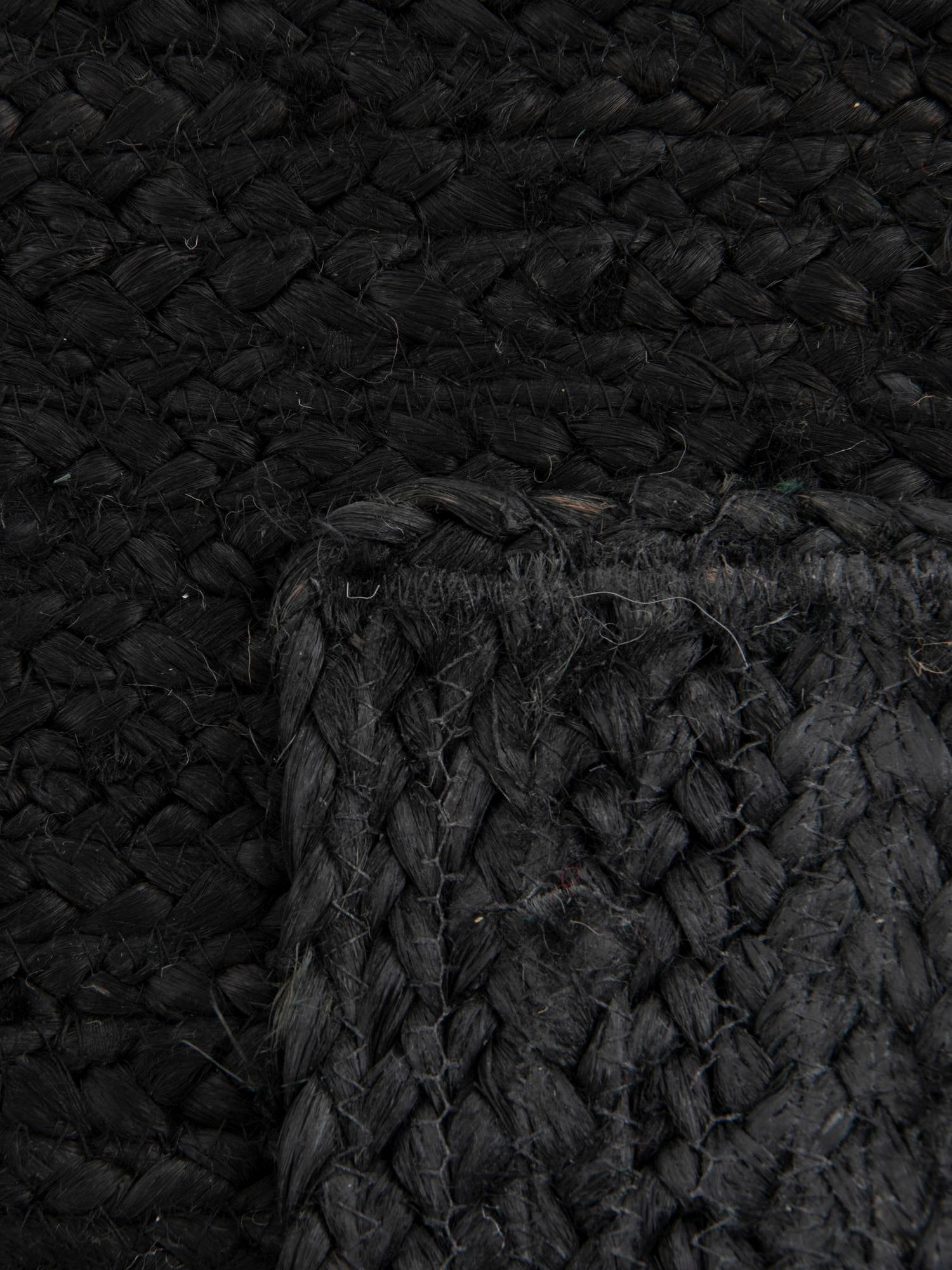 Black 7' 10 x 7' 10 Braided Jute Square Area Rug 100% Jute Hand Braided Natural Eco-Friendly Boho Style Carpet for Living Rooms Dining Office Space Dorms for Sale at Rug Engine
