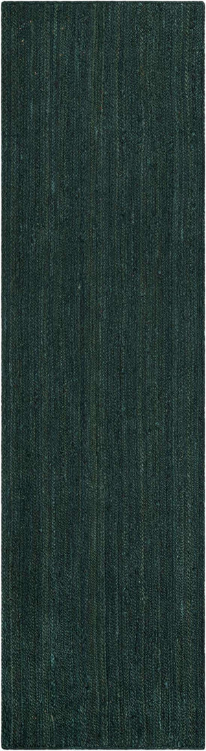 Green 2' 7 x 9' 10 Braided Jute Runner Area Rug 100% Jute Hand Braided Natural Eco-Friendly Boho Style Carpet for Living Rooms Dining Office Space Dorms for Sale at Rug Engine