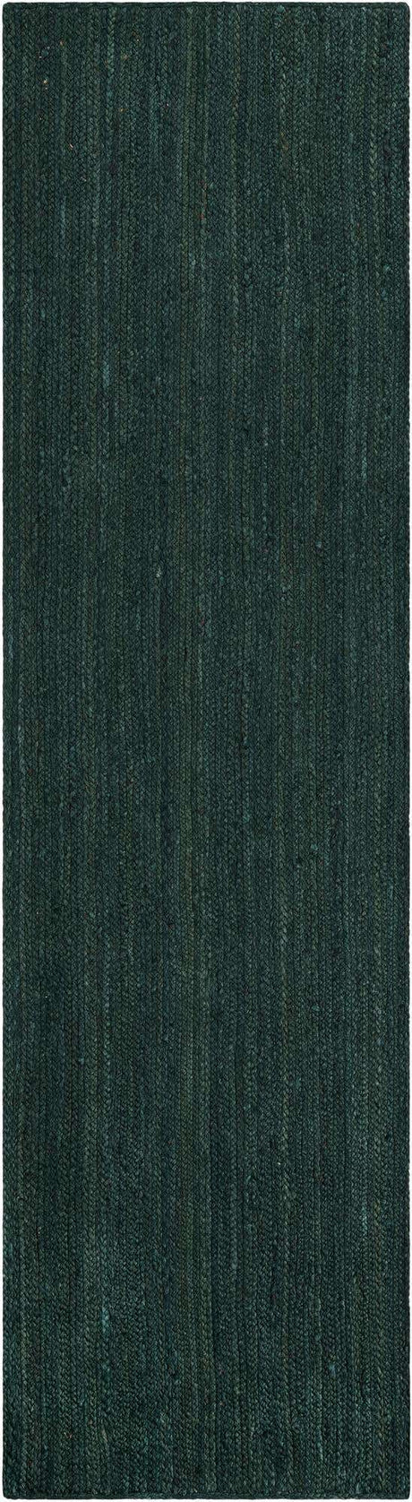 Green 3' x 10' Braided Jute Runner Rug