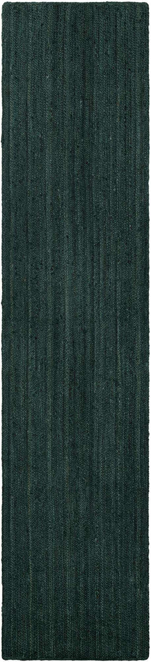 Green 3' x 12' Braided Jute Runner Rug