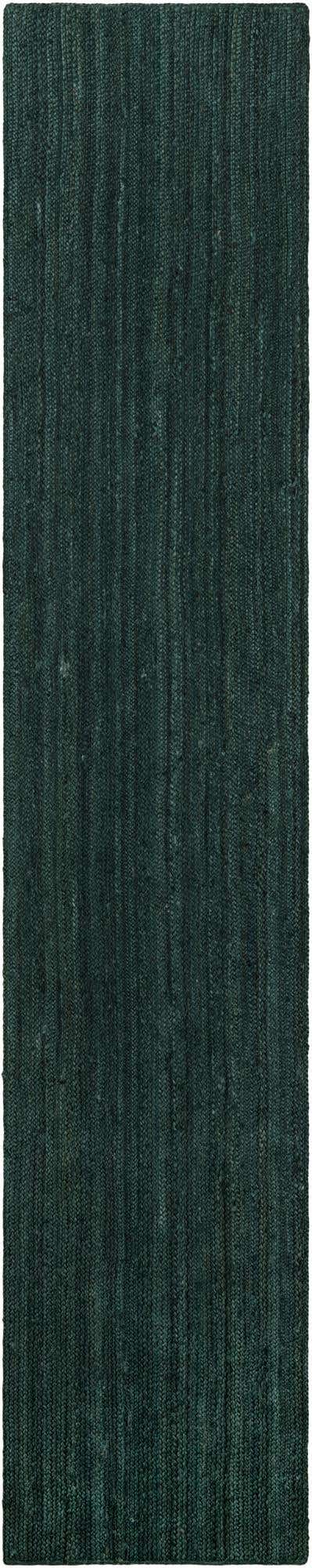 Green 3' x 14' Braided Jute Runner Rug
