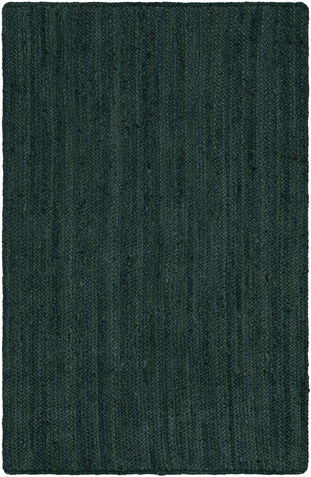Green 3' 1 x 5' 1 Braided Jute Rectangle Rug