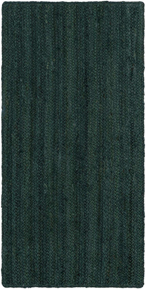 Green 2' x 4' 1 Braided Jute Runner Rug
