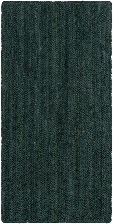 Green 2' x 4' 1 Braided Jute Runner Rug