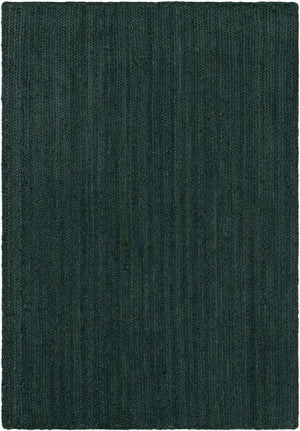 Green 4' 1 x 6' 1 Braided Jute Rectangle Rug