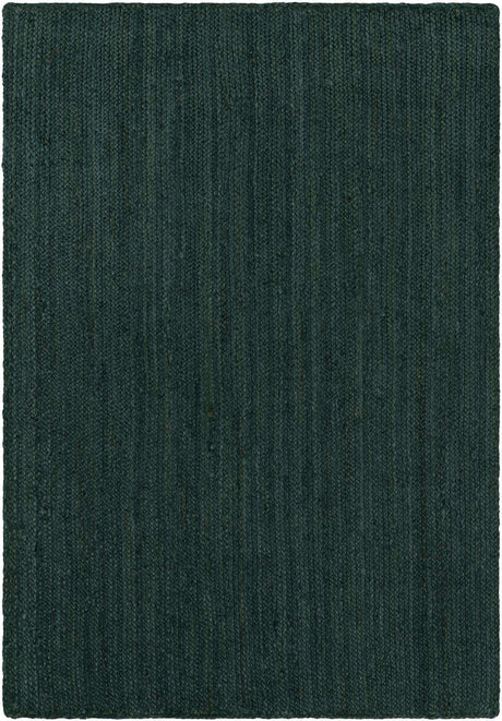 Green 4' 1 x 6' 1 Braided Jute Rectangle Rug