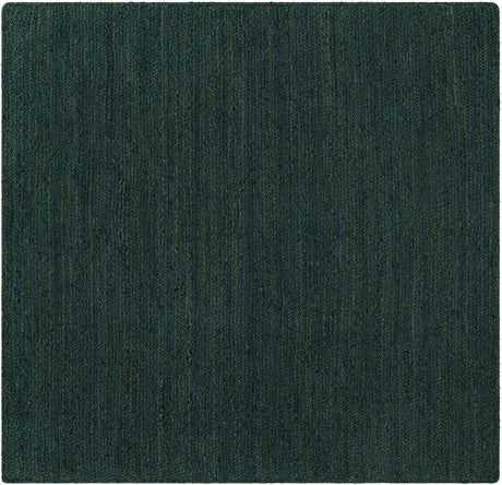 Green 5' 3 x 5' 3 Braided Jute Square Rug