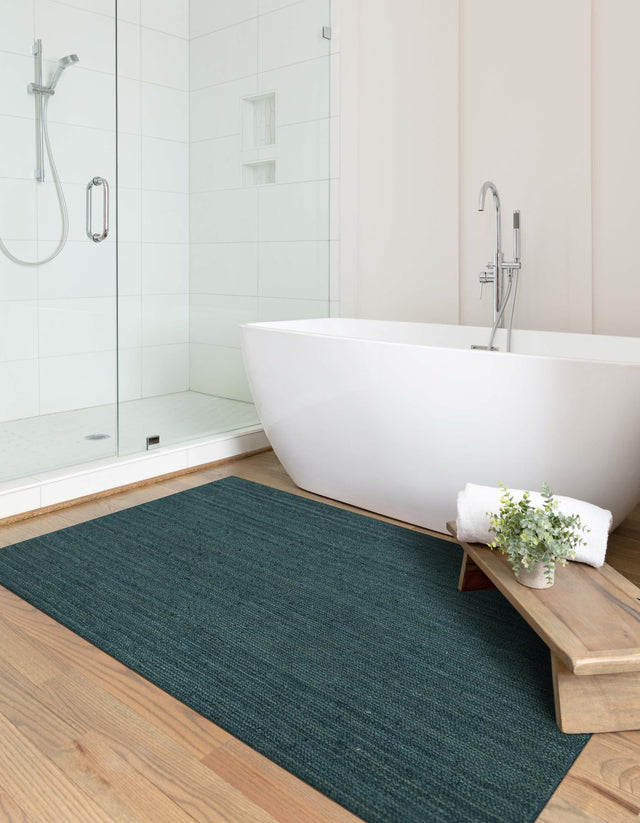 Green 3' 1 x 5' 1 Braided Jute Rectangle Rug