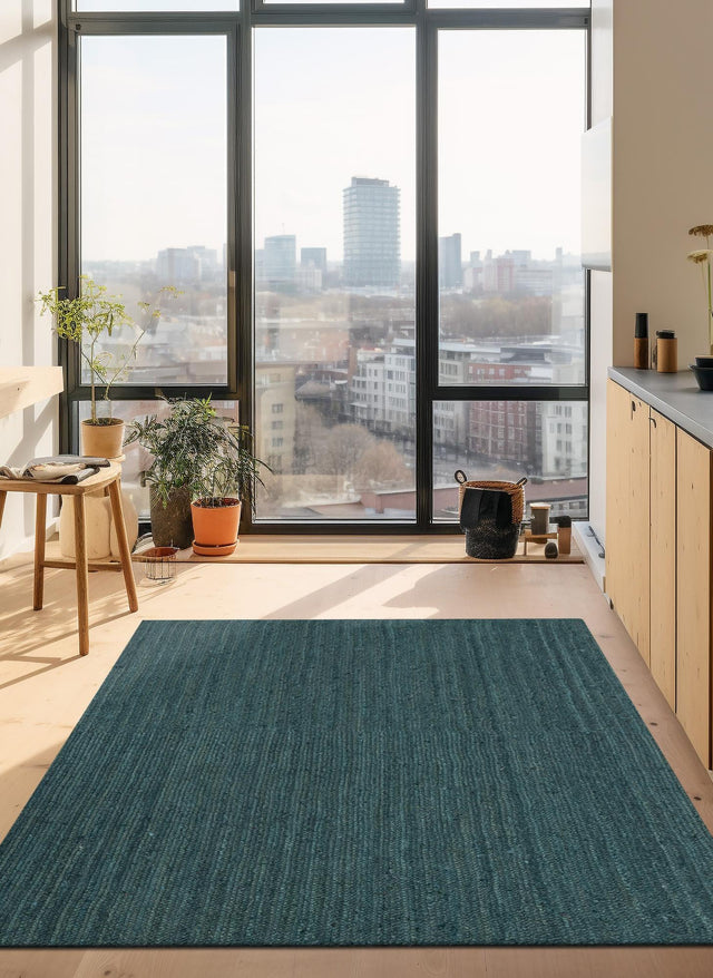 Green 3' 1 x 5' 1 Braided Jute Rectangle Rug
