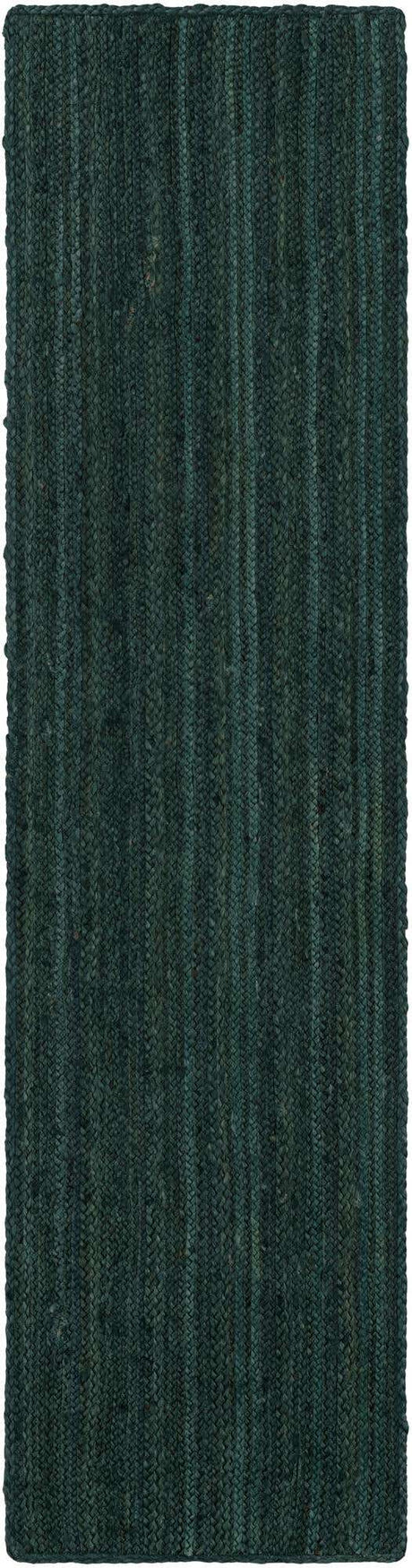 Green 2' x 8' Braided Jute Runner Rug