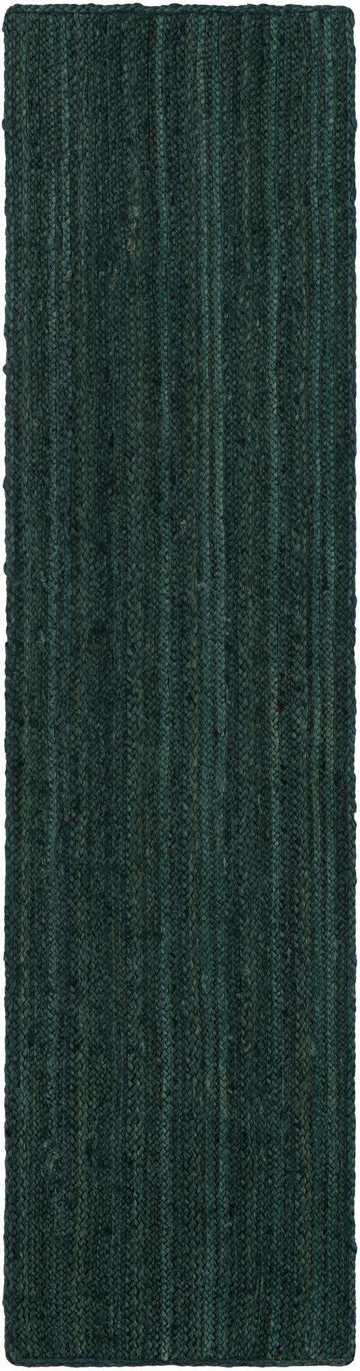 Green 2' x 8' Braided Jute Runner Rug