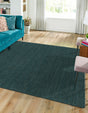 Green 5' 3 x 5' 3 Braided Jute Square Rug