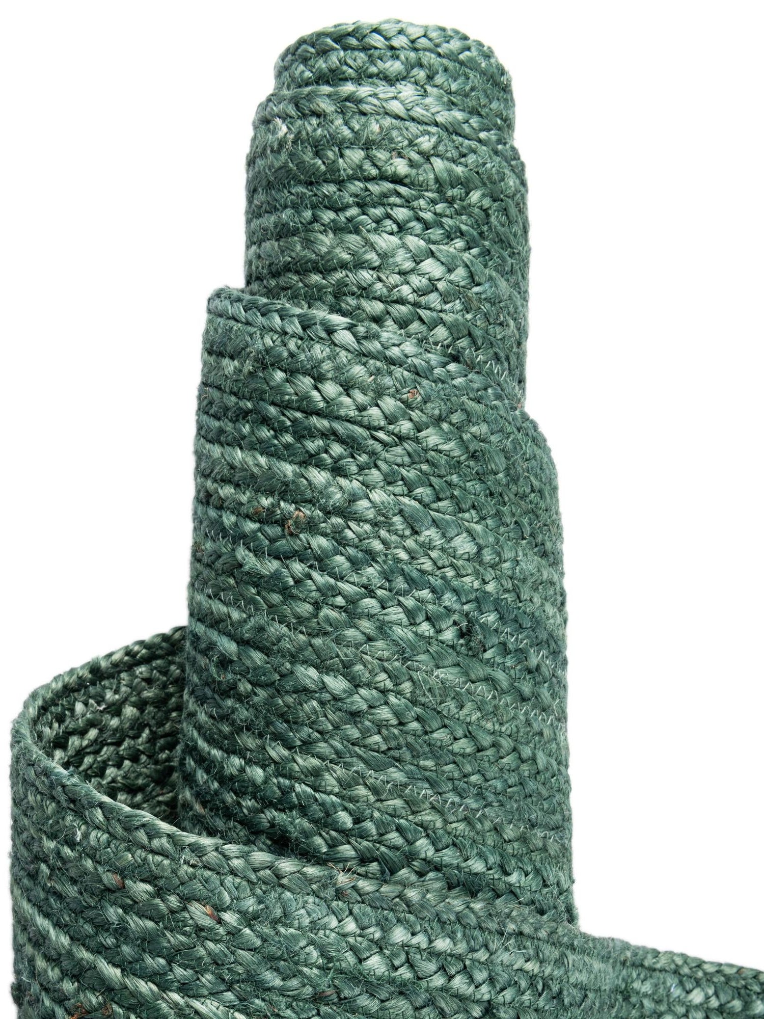 Green 7' 10 x 7' 10 Braided Jute Square Area Rug 100% Jute Hand Braided Natural Eco-Friendly Boho Style Carpet for Living Rooms Dining Office Space Dorms for Sale at Rug Engine