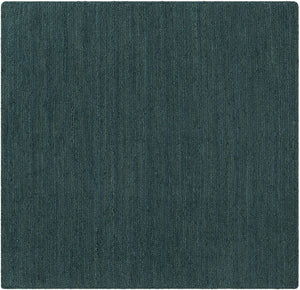 Green 8' x 8' Braided Jute Square Rug