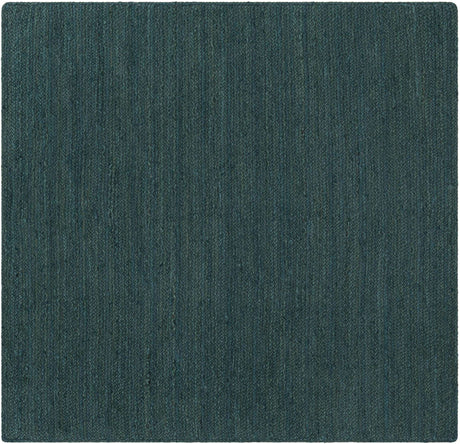 Green 8' x 8' Braided Jute Square Rug